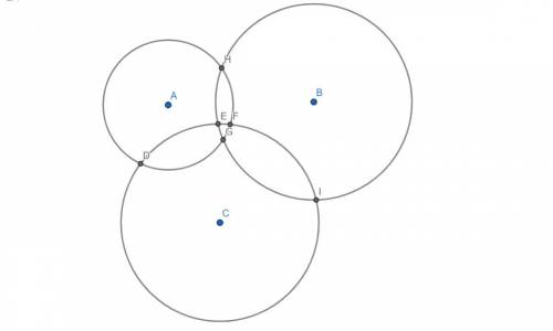 В скольких МАКСИМАЛЬНЫХ точках могут пересекаться 3 окружности ? 1. 6 2. 5 3. 3 4. 7 5. 4 ОТВЕТ С РЕ