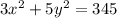 3x^2+5y^2 = 345 \\