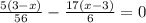\frac{5(3-x)}{56}-\frac{17(x-3)}{6}=0