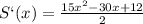 S`(x)=\frac{15x^2-30x+12}{2}