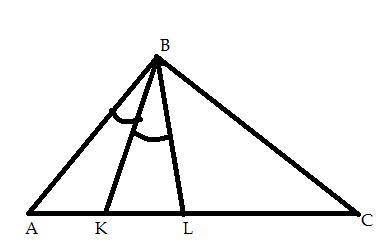 Задача на нахождение угла треугольника В треугольнике ABC ZB = 80°. BL — биссектриса угла ABC , а ВК