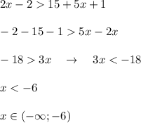 2x-215+5x+1\\\\-2-15-15x-2x\\\\-183x\ \ \ \to \ \ \ 3x