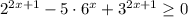 2^{2x+1}-5\cdot 6^{x}+3^{2x+1}\geq 0