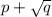 p+\sqrt{q}