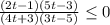 \frac{(2t-1)(5t-3)}{(4t+3)(3t-5)}\leq 0