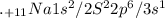 ._{+11} Na 1s^{2} / 2S^{2} 2p^{6} /3s^{1}