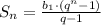 S_{n}=\frac{b_{1}\cdot (q^{n}-1)}{q-1}