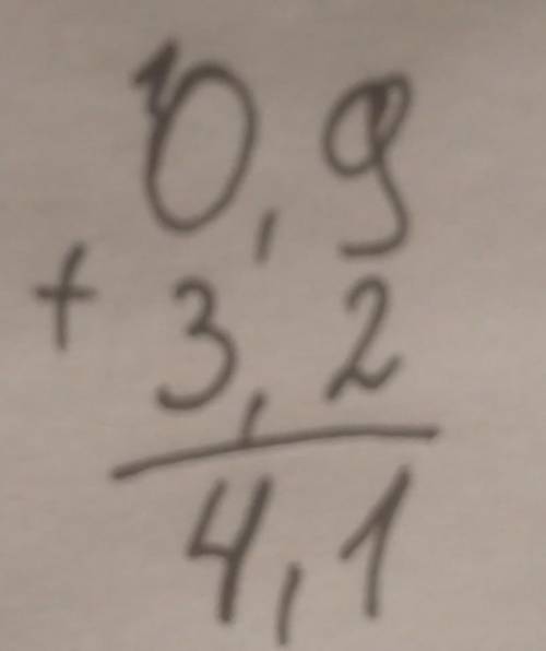 Решить пример 0,9+3,2​