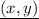 \underline{(x,y)}