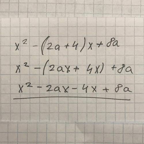 X^2-(2a+4)x+8a Решить уравнение