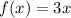 f(x) = 3x