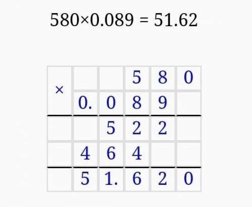 столбиком пример 580*0,089