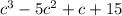 c^{3}-5c^{2}+c+15