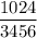 \dfrac{1024 }{3456}