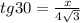 tg30=\frac{x}{4\sqrt{3} }