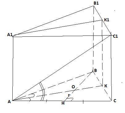 Основою прямої призми є рівнобедрений трикутник з кутом a при основі і радіусом вписаного кола r. Ді