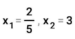 решить ( 5x-2) ( -x+3)=0
