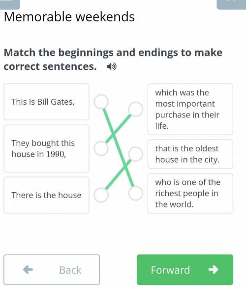 Match the beginnings and endings to make correct sentences. 