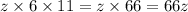 z \times 6 \times 11 = z \times 66 = 66z