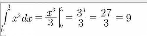 Y=x^2, y=0, x=3 найти площадь​