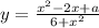 y=\frac{x^2-2x+a}{6+x^2}