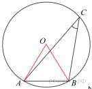Най­ди­те хорду, на ко­то­рую опи­ра­ет­ся угол 30°, впи­сан­ный в окруж­ность ра­ди­у­са 3.​