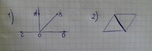 4: Начертите угол, а затем начертите два угла, смежные с этим углом. 5: Начертите два треугольника,