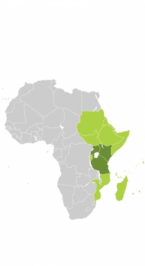 Покажи на карте восточную Африку​