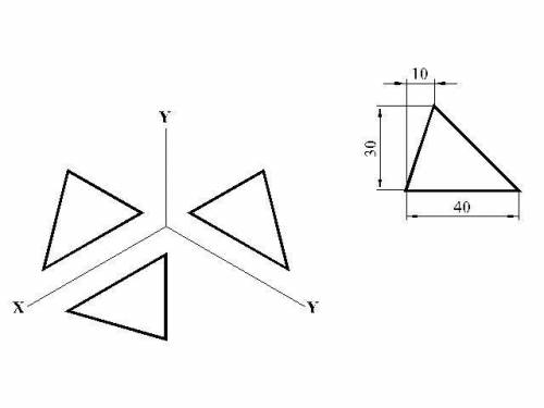 Построить разносторонний треугольник по АКСОНОМЕТРИЧЕСКОЙ ПРОЕКЦИИ по 3 осям ​