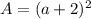 A=(a+2)^2