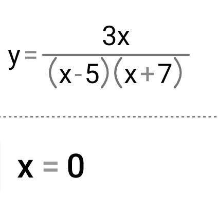 1) y=3x/(x-5)(x+7) = 2) y=2x+3/x-4=