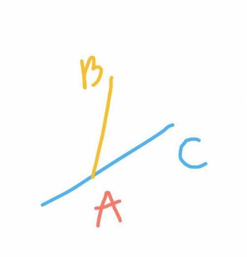 только можете начертить, заранее Начертите на плоскости прямую C обозначьте на ней точку А. Начертит