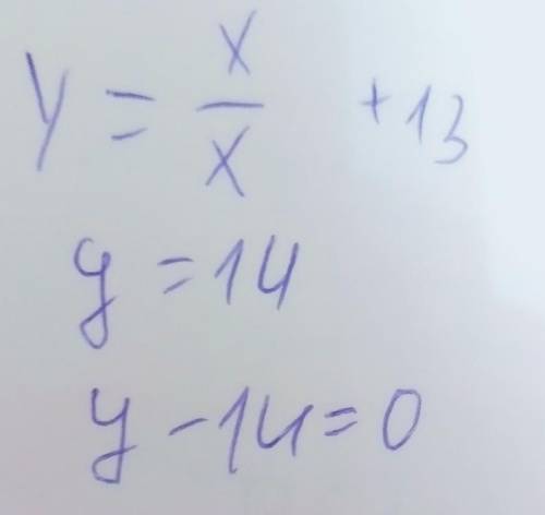 Знайте область вызначення функции y=x÷x+13​