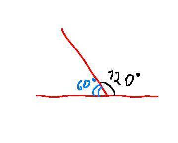 Постройте углы 60° и 120°, обладающие общей стороной. Какой получилсяугол?​