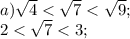 a) \sqrt{4}