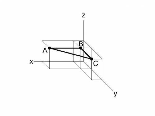По координатам А, В, С постройте наглядное изображение и комплексный чертеж треугольника и определит