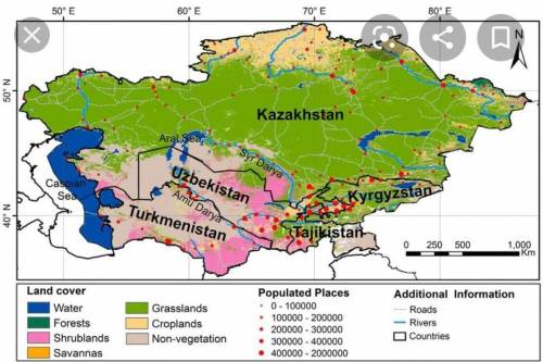 Климатическая карта Казахстана