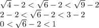\sqrt{4} -2