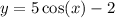 y = 5 \cos(x ) - 2