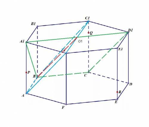 Для правильной шестиугольной призмы ABCDEFA1 B1 C1 D1 E1 F1 Укажите линию пересечения двух плоскосте