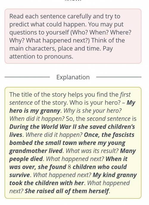 Put the sentences into correct order to make a story 'Who's your hero?'​