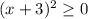 (x+3)^2\geq 0