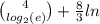\binom{4}{ log_{2}(e) } + \frac{8}{3}ln