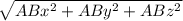 \sqrt{ABx^{2} + ABy^{2} + ABz^{2} }