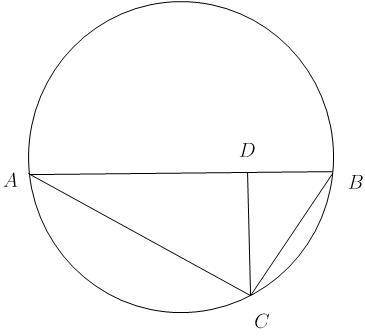 Из точки С окружности проведён перпендикулярно СД к диаметру АВ. докажите, что СД2=АД×ВД​