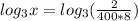 log_3x= log_3(\frac{2}{400*8} )