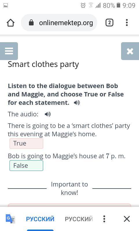 Smart clothes party Listen to the dialogue between Bob and Maggie, and choose True or False for each