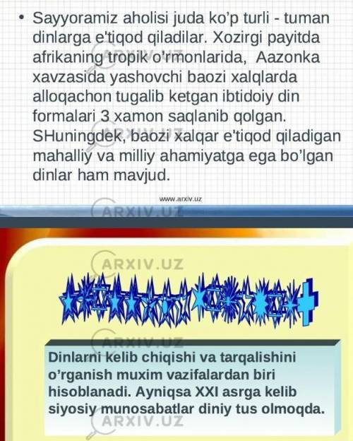 2. Dinlar geografik tarqalishida hududiy farqlar kelib chiqishiga qanday omillar ta'sir koʻrsatgan?Y