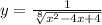y= \frac{1}{\sqrt[8]{x^{2}-4x+4 } }