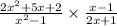 \frac{2 {x}^{2} + 5x + 2}{ {x}^{2} - 1 } \times \frac{x - 1}{2x + 1}